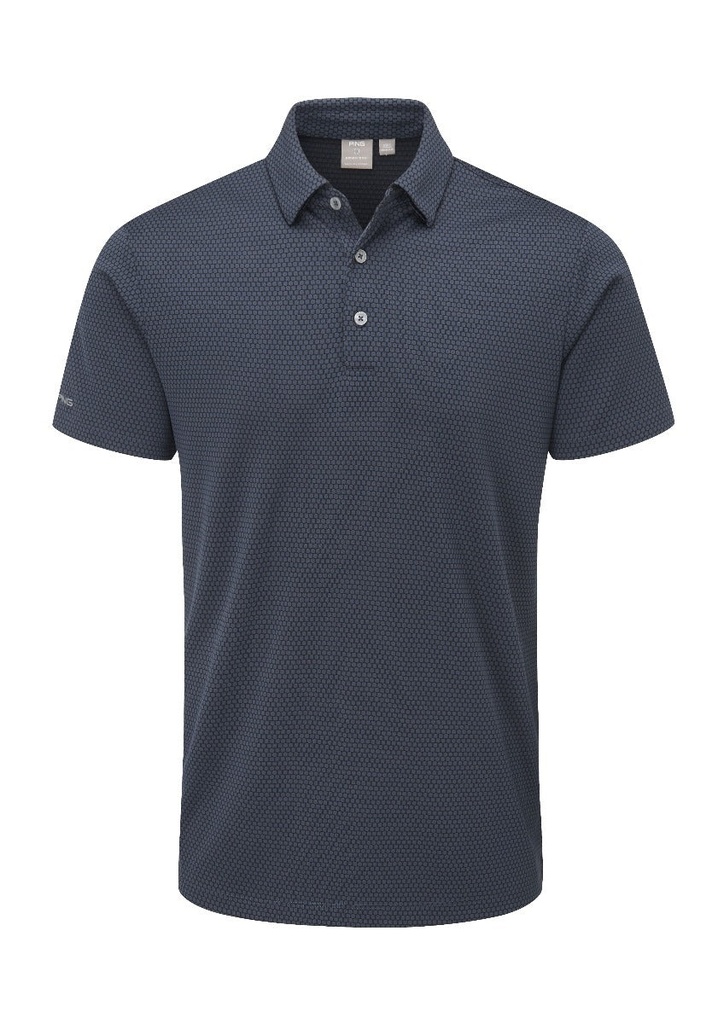 [20HAL-OB-L] Ping Mens Golf Shirts | Halcyon Polo | Oxford Blue (L)