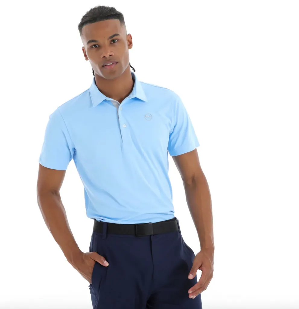 Puma Mens Golf Shirt | MSS Pounce  | Polo 2.0 | Blue Bell