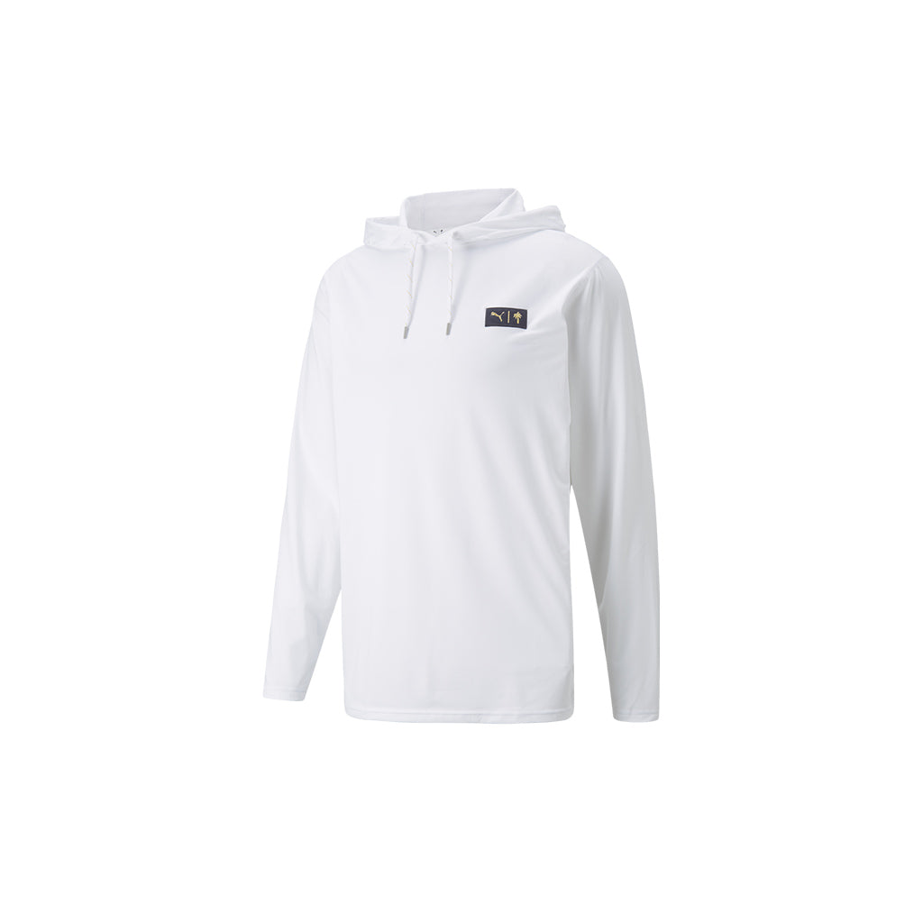 [53408602-XS] MENS PUMA PTC LIGHTWEIGHT HOODIE - BRIGHT WHITE (XS)