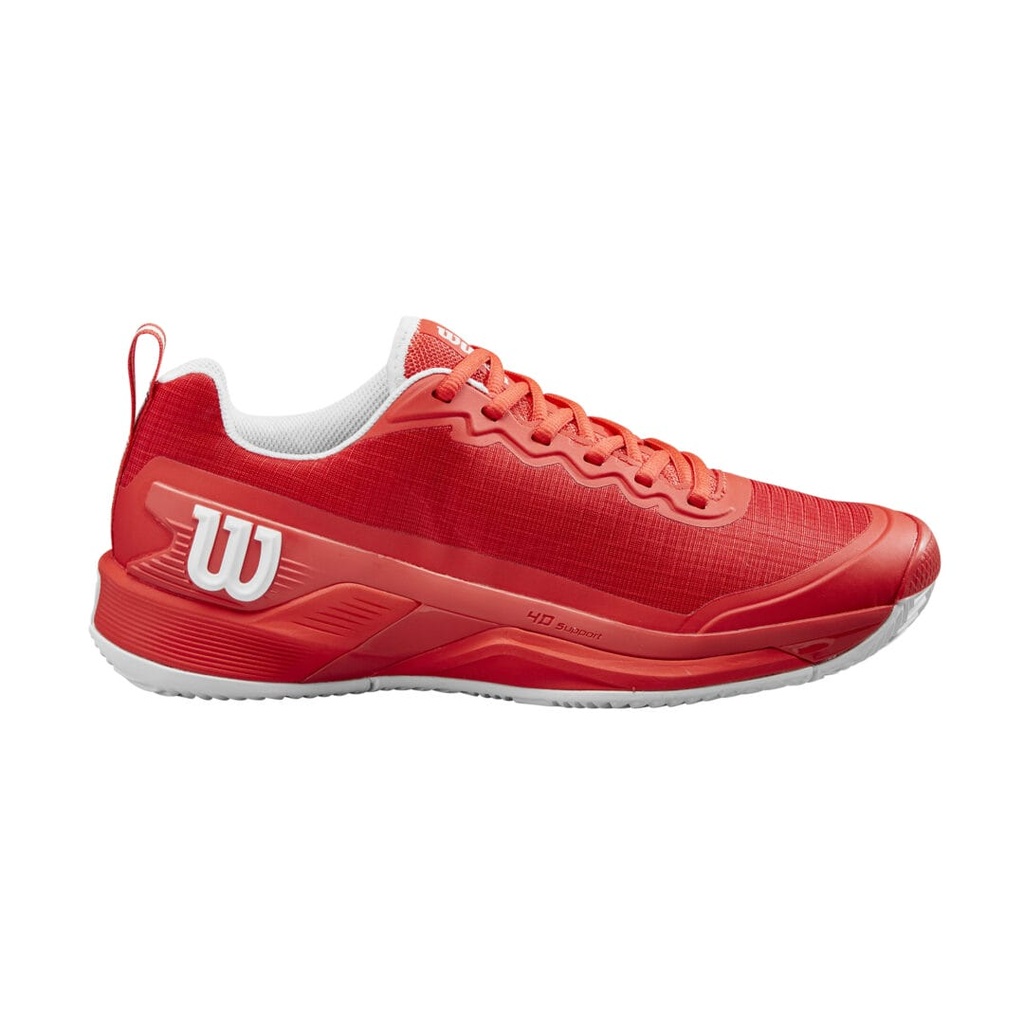 [WRS333670E080] Wilson Mens Footwear | Rush Pro 4.5 Clay Red - Red - Wh (UK8)
