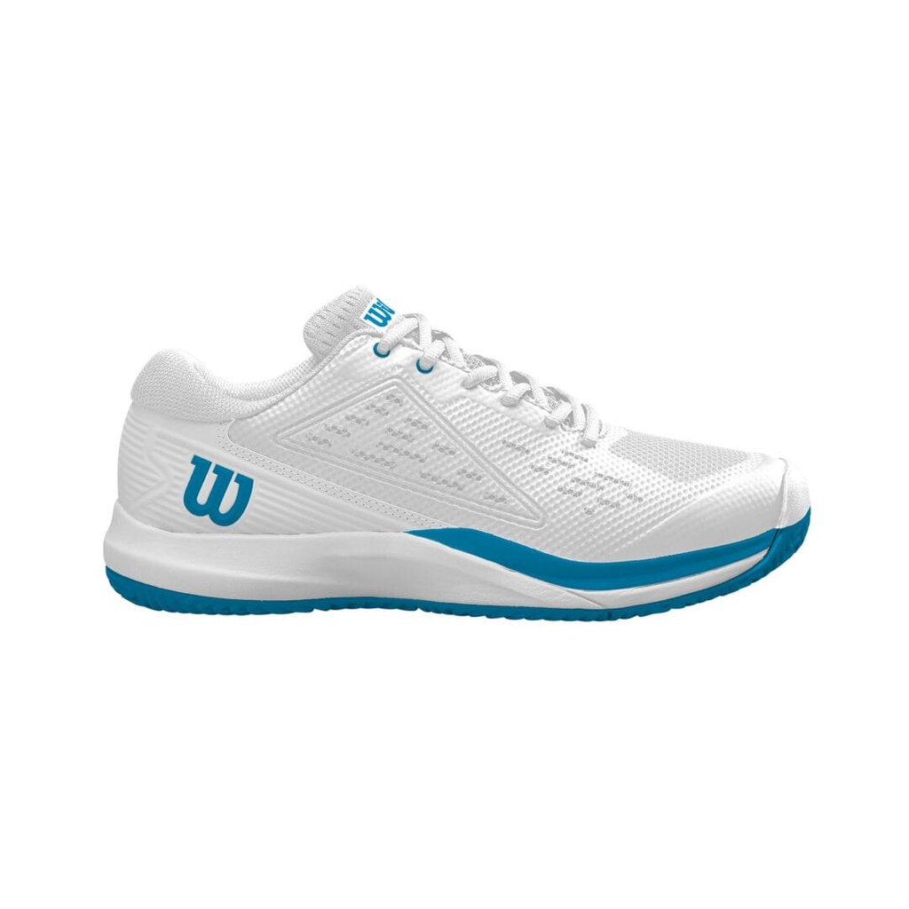 [WRS335900E070] Wilson Mens Footwear | Rush Pro Ace Oz White - White - Atomic Blue (UK7)