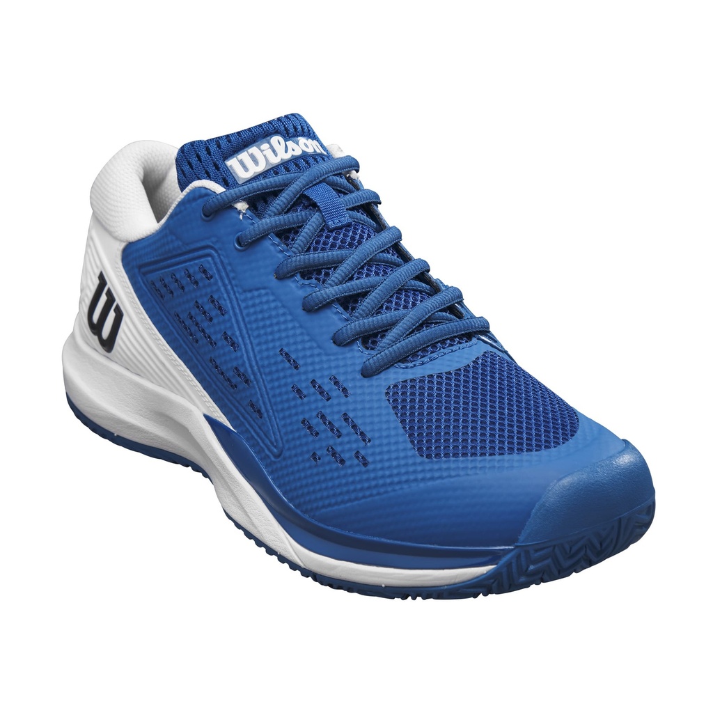 [WRS335360E080] Wilson Mens Footwear | Rush Pro Ace D V Blue - White (UK8)