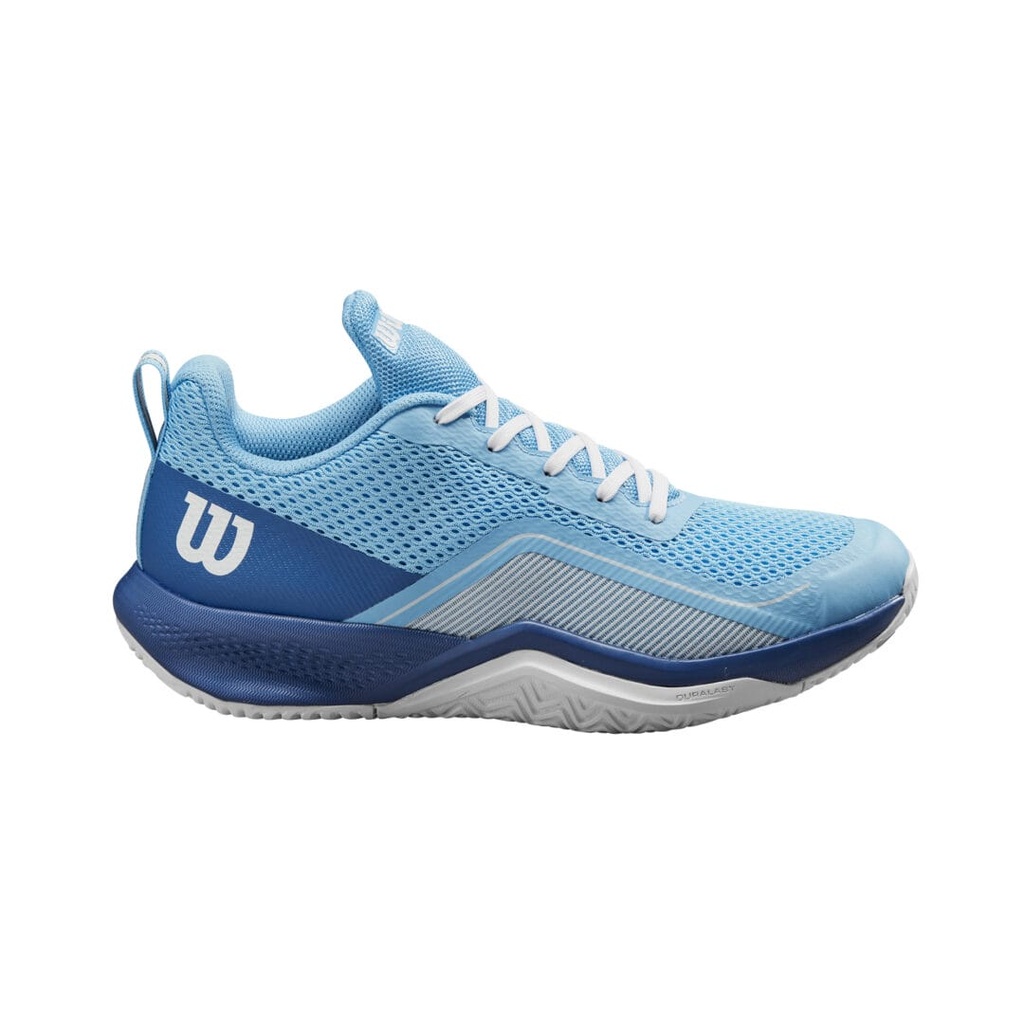 [WRS332960E065] Wilson Padel Footwear | Ladies Rush Pro Lite Bonnie Blue - Deja Vu Blue - White (UK6.5)