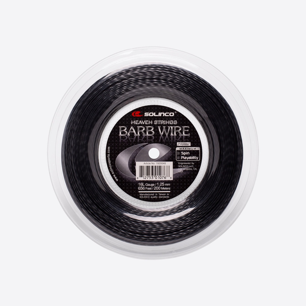 [SCSOL2] Wilson Strings | Solinco Strings | Solinco Barb Wire Coil - Black SCSOL2