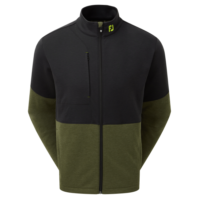 [89909S] Titleist - Footjoy Golf Apparel | EU Col Block Full Zip Blk - Ol (S)