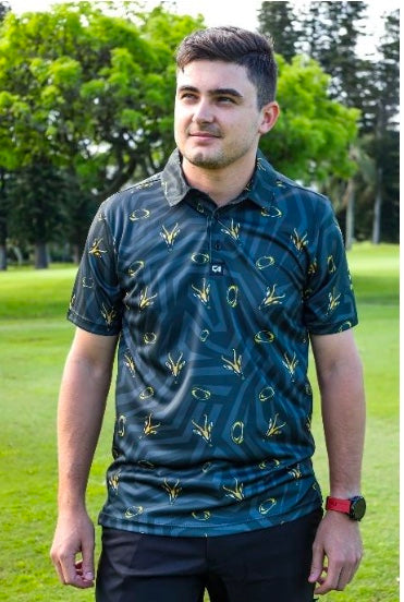 [13481627] Custom Apparel Mens Golf Shirt | Funky | Springbok | Collectors (S)