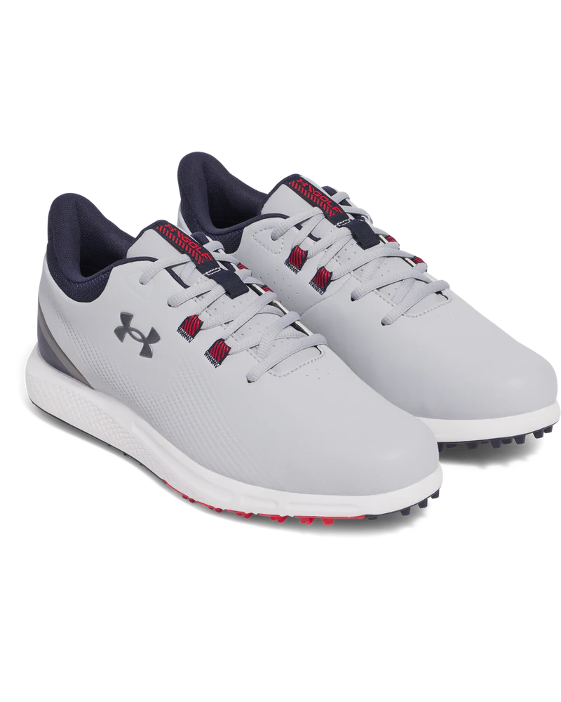 [3028240-011-105] Under Armour Mens Golf Shoes | Drive Medal | Midnight Navy-Metallic Gun Metal (UK9.5)