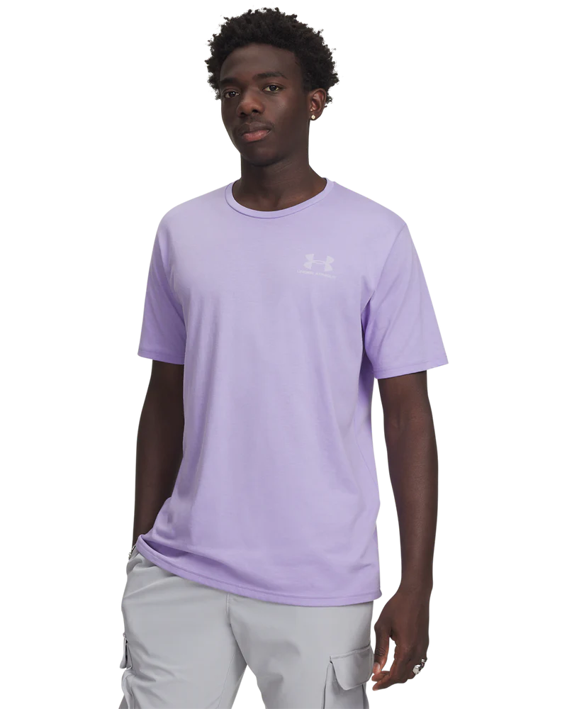 [1326799-538-MD] Under Armour Mens Golf Shirt | Sportstyle Logo LC SS | Lilac (M)