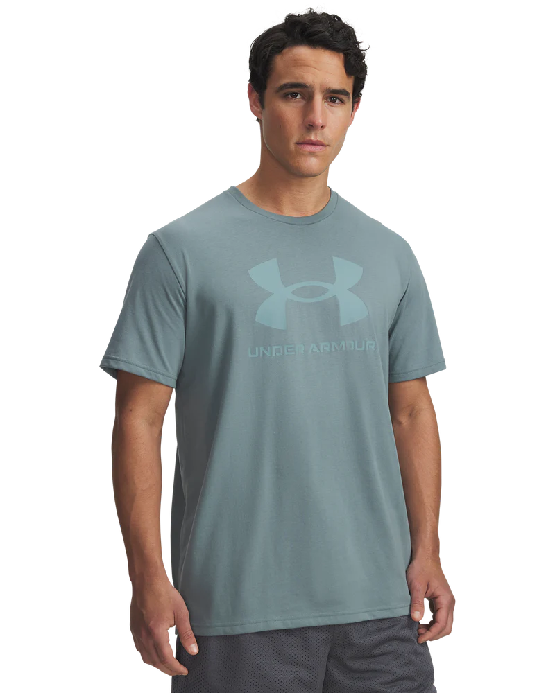 [1382911-587-MD] Under Armour Mens Golf Shirt | Sportstyle Logo Update LC SS | Jasper Blue (M)