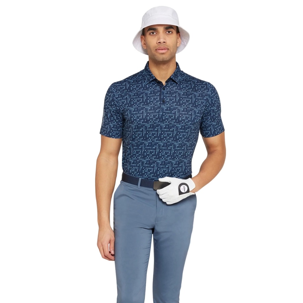[D01001178808-M] Galvin Green Mens Golf Shirt | Marlo | Moonlight Blue-Navy (M)