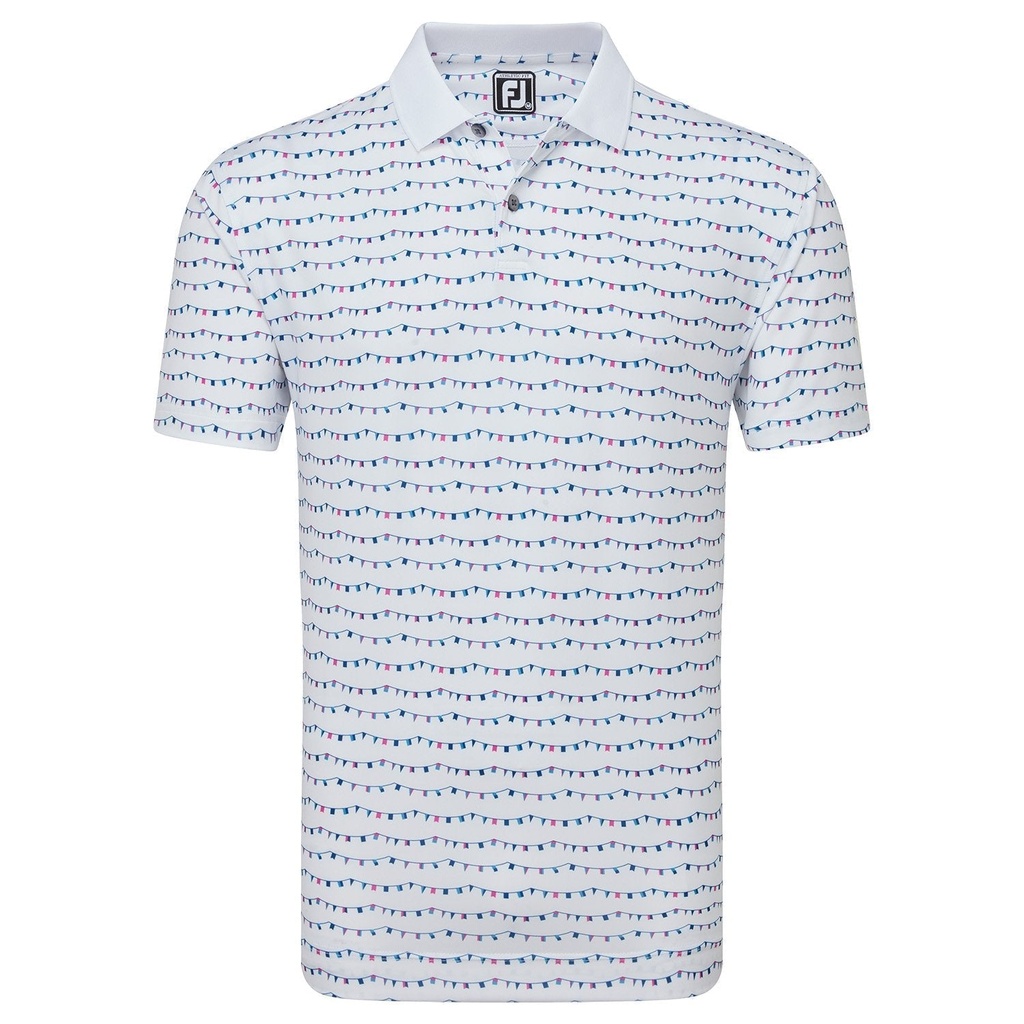 [81585S] Footjoy Mens Golf Shirt | Flag Banner Print (S)