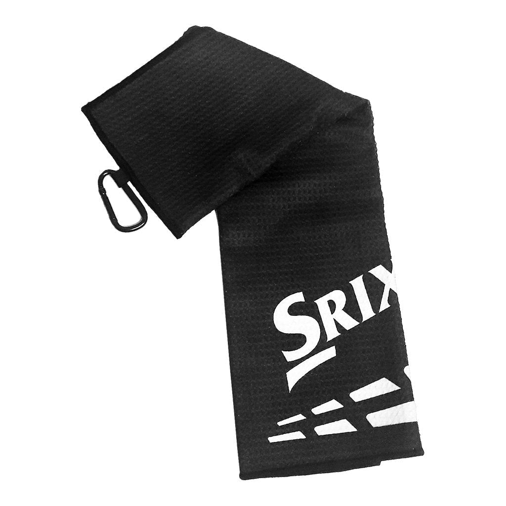 [12107946] Srixon Golf Towel | Tri-fold (Black/White)