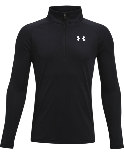 [1363286-001-S] Under Armour Junior Golf Jersey | Tech 2.0 ½ Zip | Black (S)