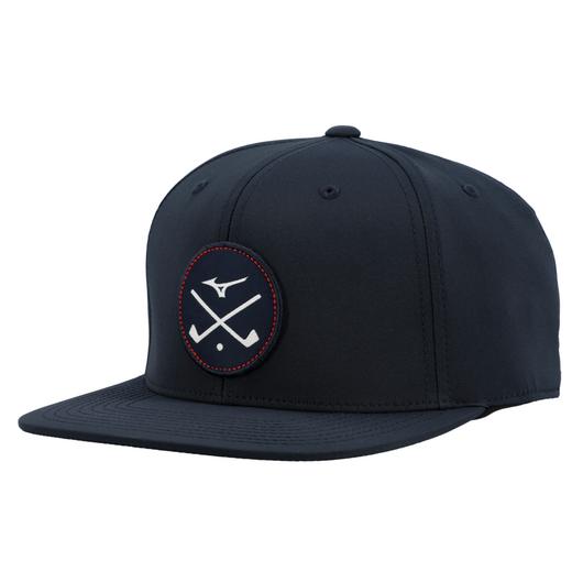 [52FF220114-01] Mizuno Mens Golf Cap | Crossed Clubs Snapback 4e (Navy)
