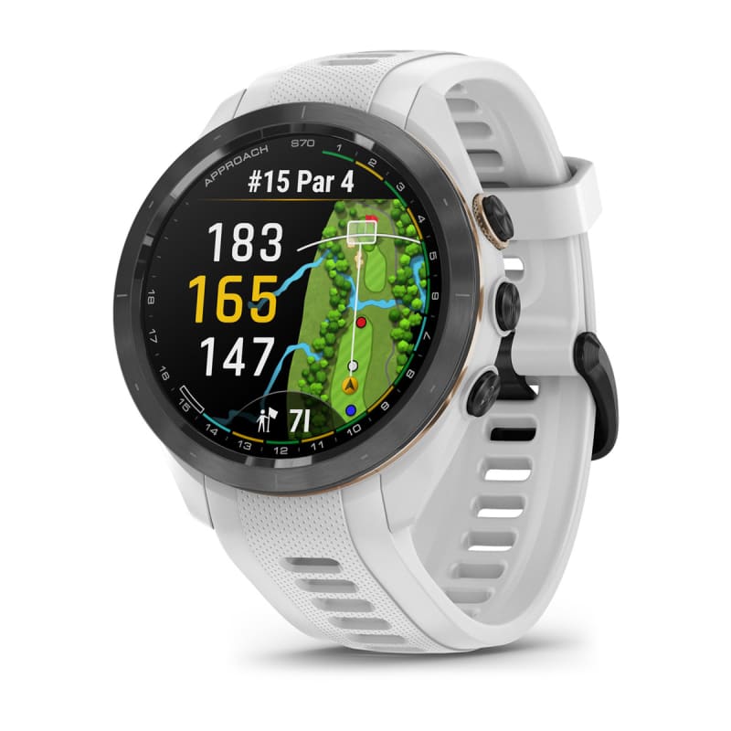 [0100274610] Garmin Golf Watch | Approach S70 (42mm Black Bezel White)