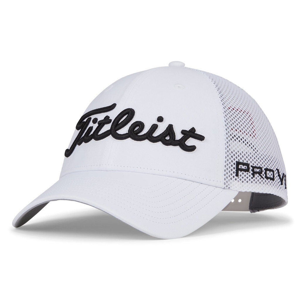 [TH25ATPME-10] Titleist Golf Cap | Tour Performance Meshback (White/Black)