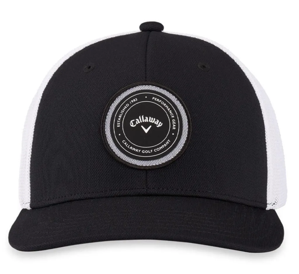 [4001405G-01] Callaway Mens Golf Cap | Playing Through | Trucker Black