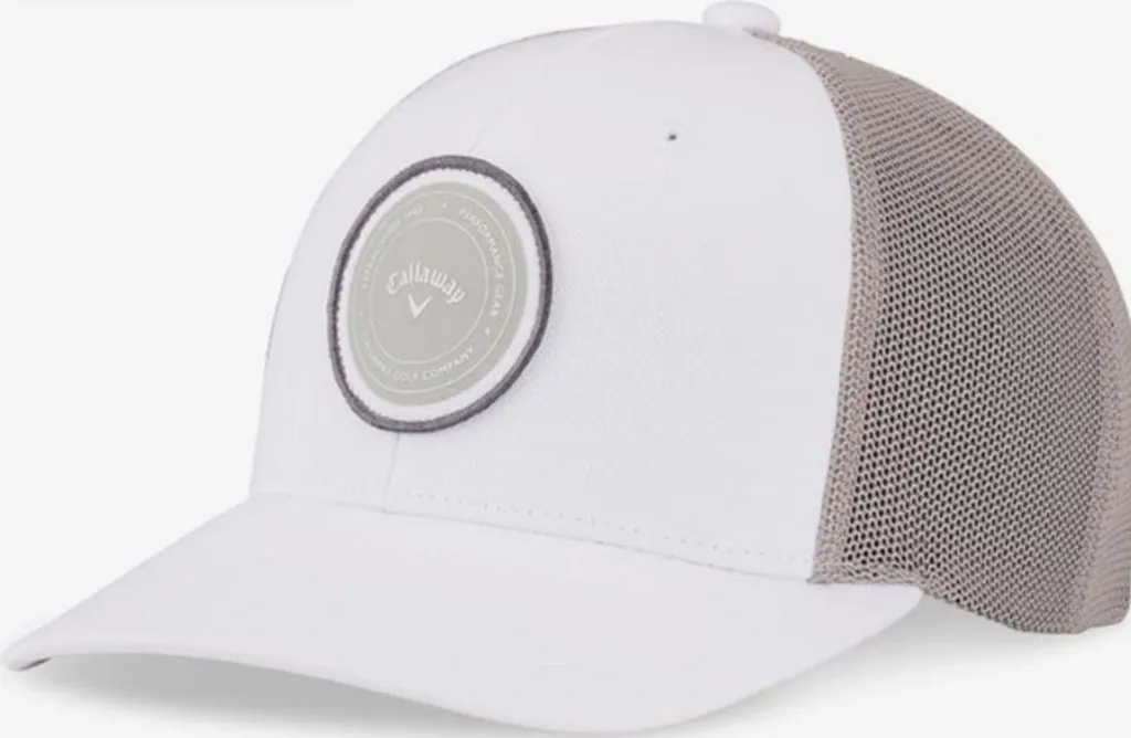 [4001405G-02] Callaway Mens Golf Cap | Playing Through | Trucker White