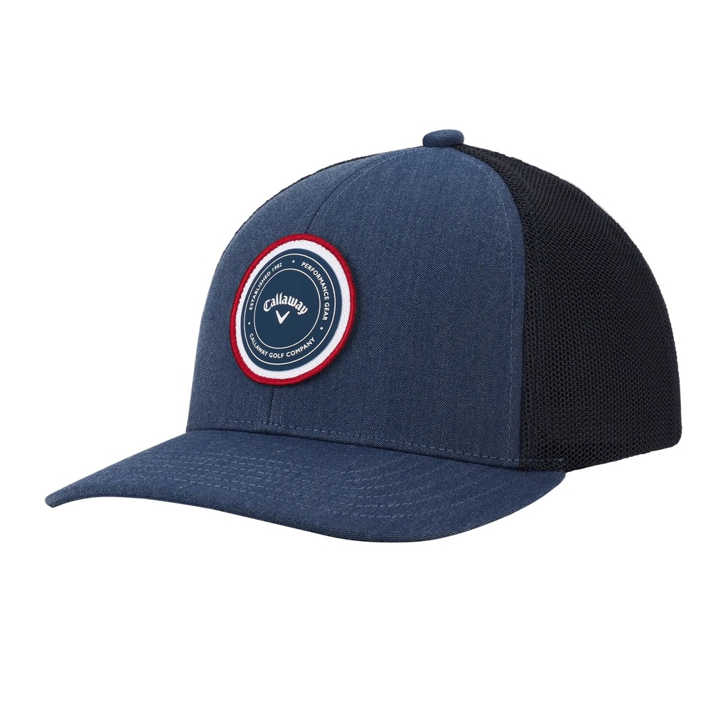 [4001405G-600] Callaway Mens Golf Cap | Playing Through | Trucker Navy-Black