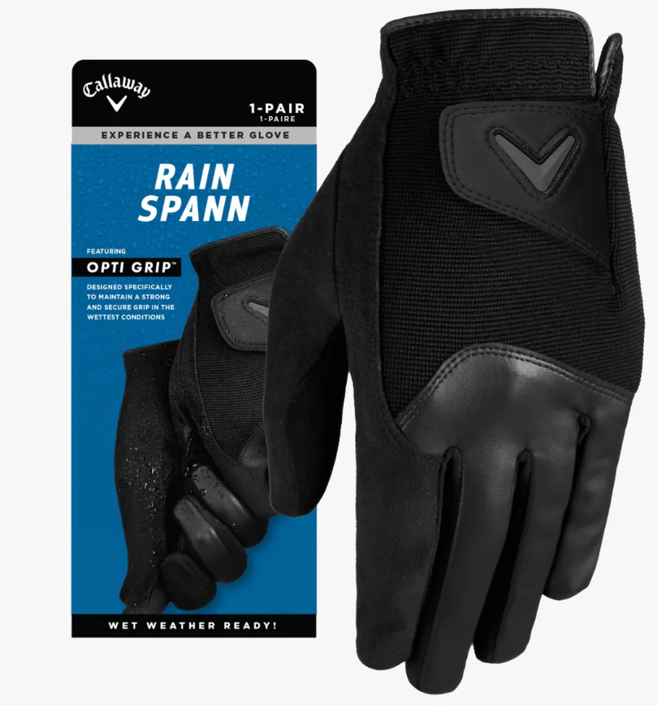 [3001089G-01] Callaway Mens Golf Glove | Rain Spann Pair (S)