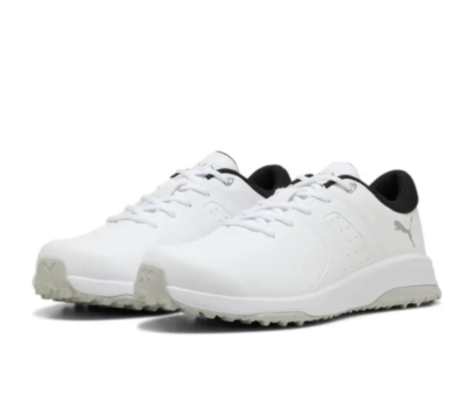[31117401-10] Puma Mens Golf Shoes | Fusion Tech SL 25 | White-Glacial Gray (10)