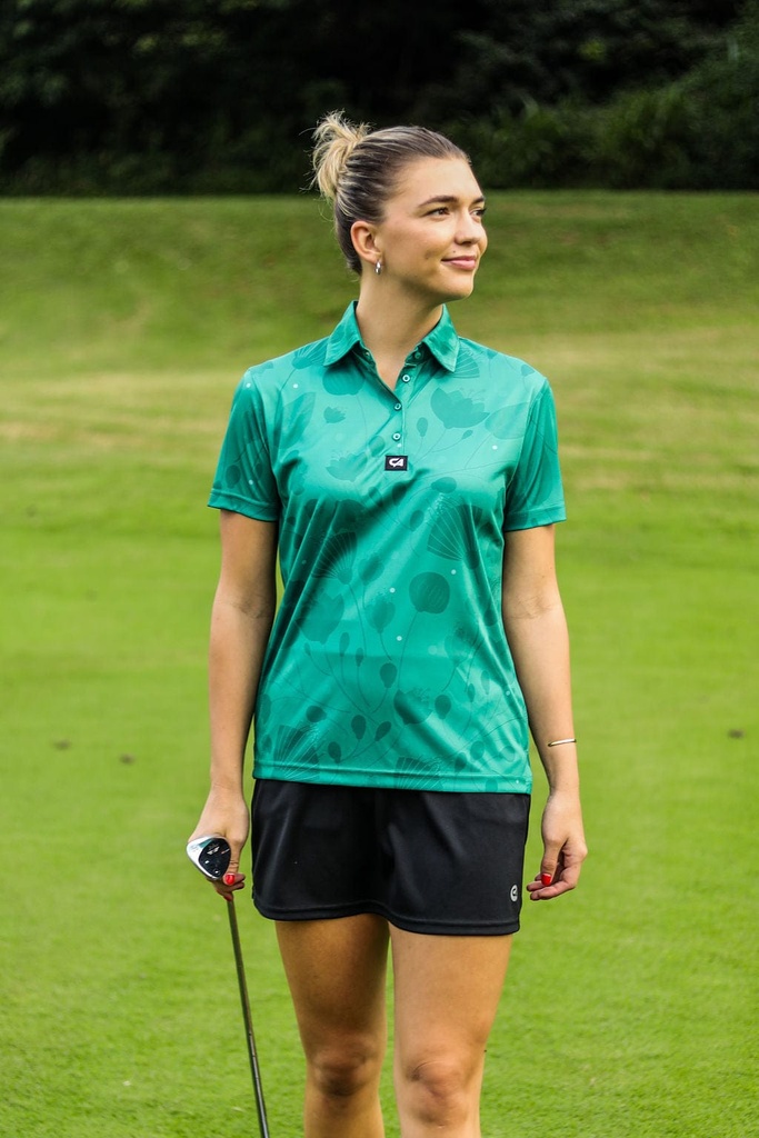 Custom Apparel Womens Funky Golf Shirt | Floating Greens