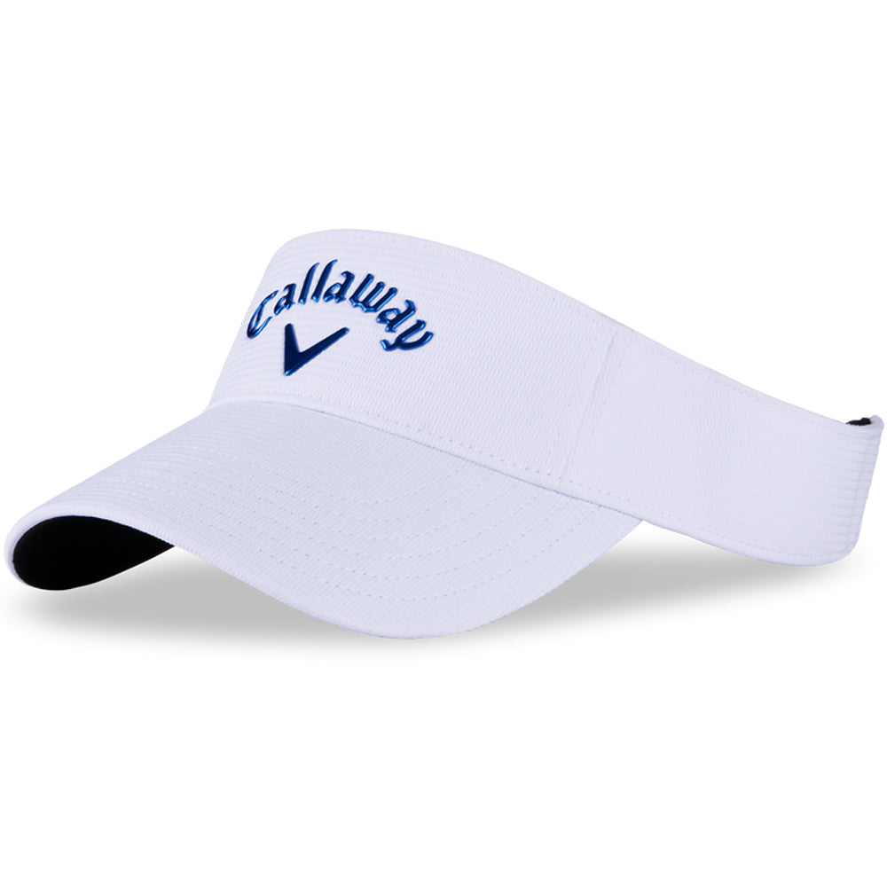 [4000761G-865] Callaway Womens Golf Visor | Liquid Metal 24 | White-Deep Cobalt