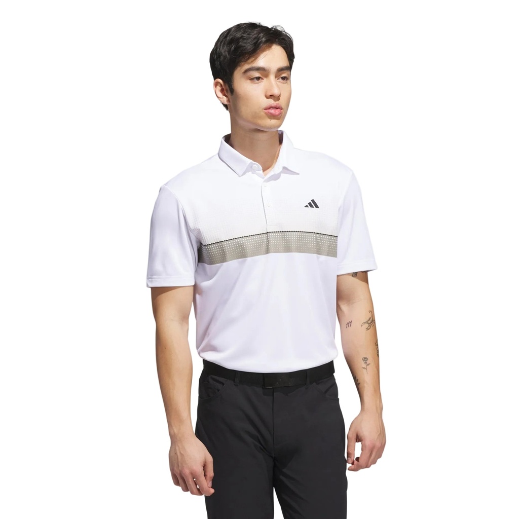 Adidas Mens Golf Shirt | Performance Allover Print Polo