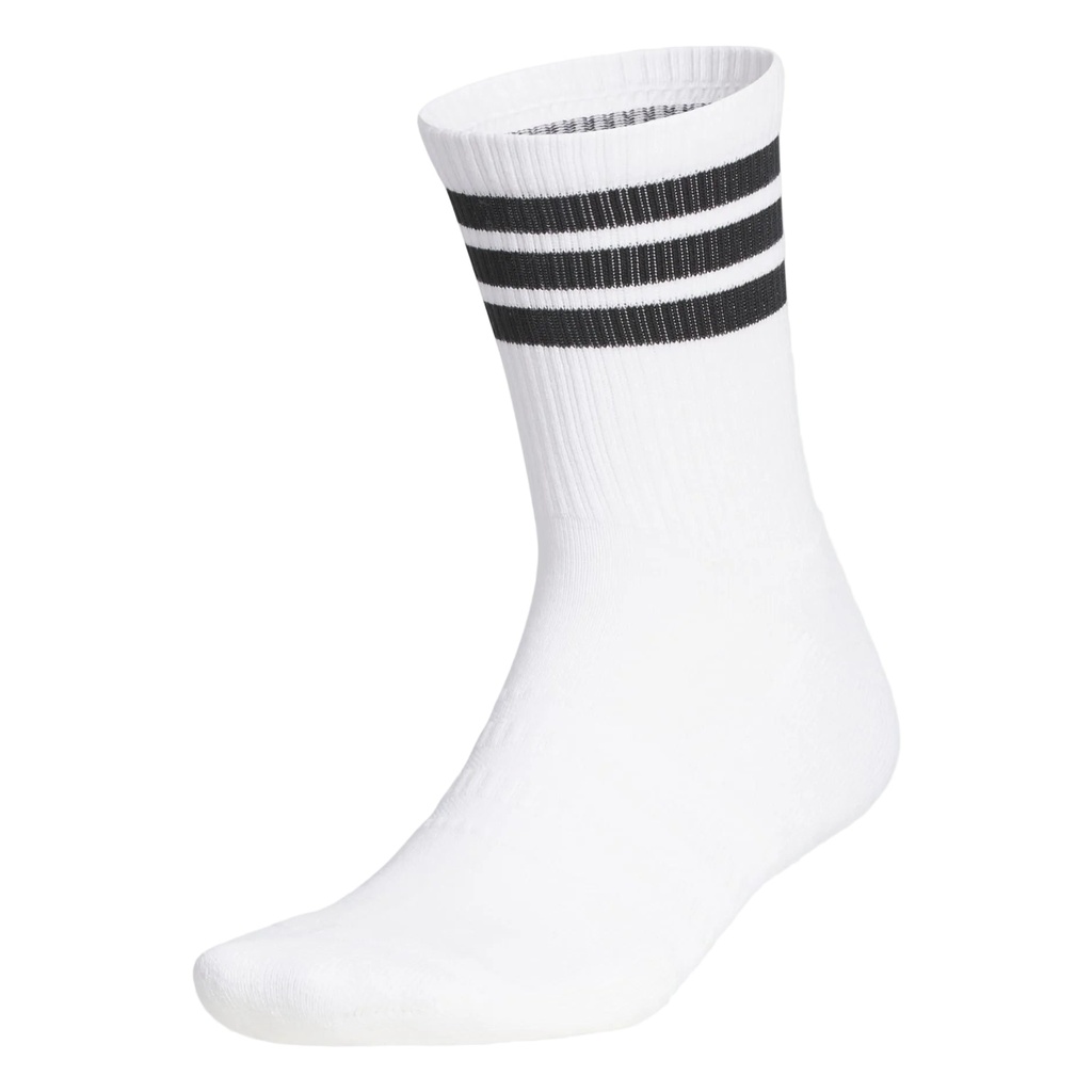 [JI741668] Adidas Golf Socks | Half-Crew 3-Stripes | White (6 to 8)