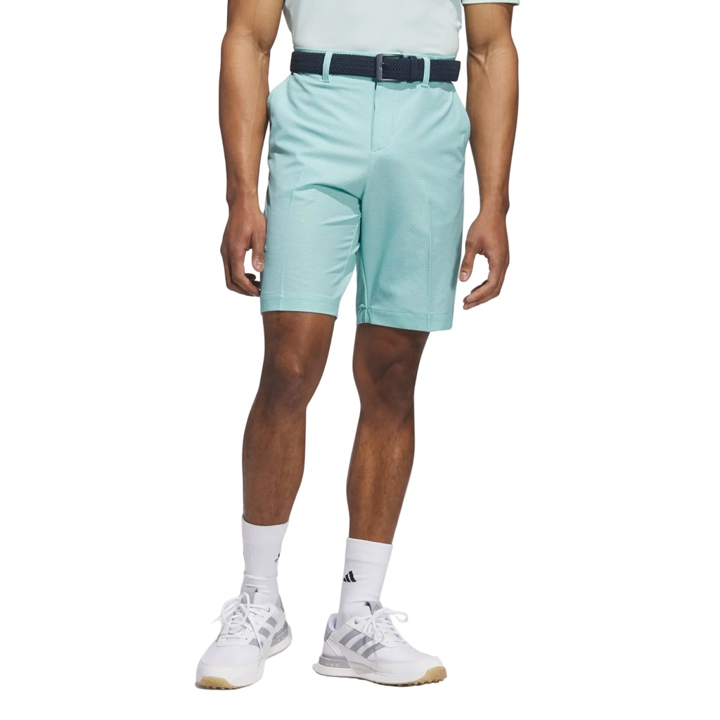 Adidas Mens Golf Shorts | Ultimate365 Textured 9-inch | Semi Flash Aqua - Mint Ton