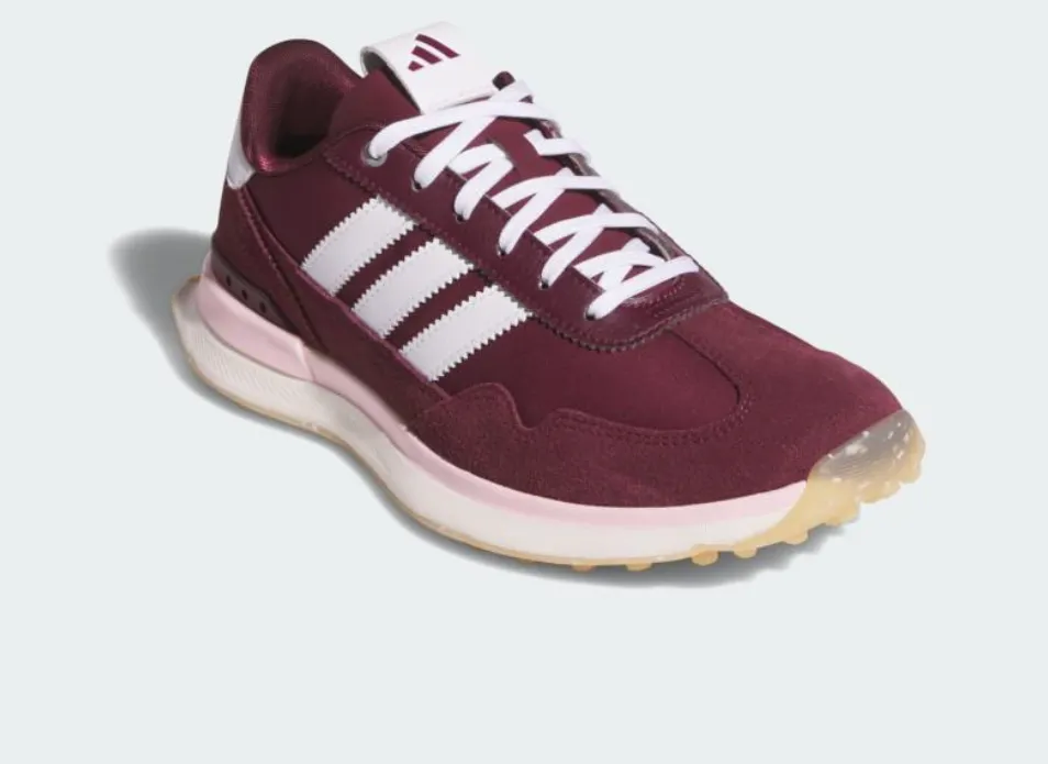 [KK286355] Adidas Womens Golf Shoes | S2G 26 Textile | Maroon-White-Pink (UK5.5)