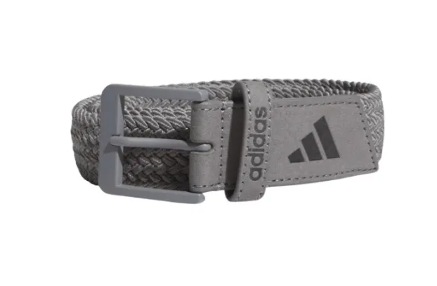 Adidas Mens Golf Belt | Performance Braided Stretch | Grey-Black