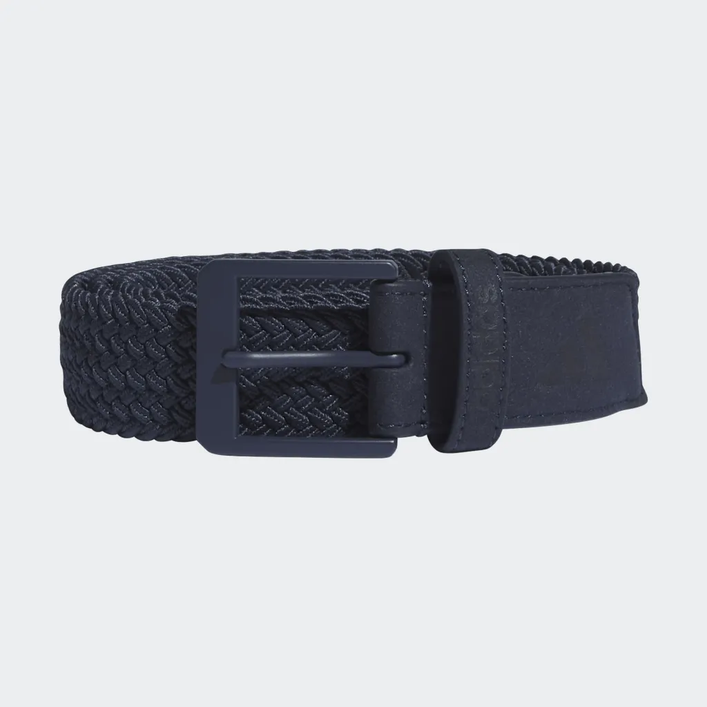 [KB6935LXL] Adidas Mens Golf Belt | Performance Braided Stretch | Blue (L/XL)