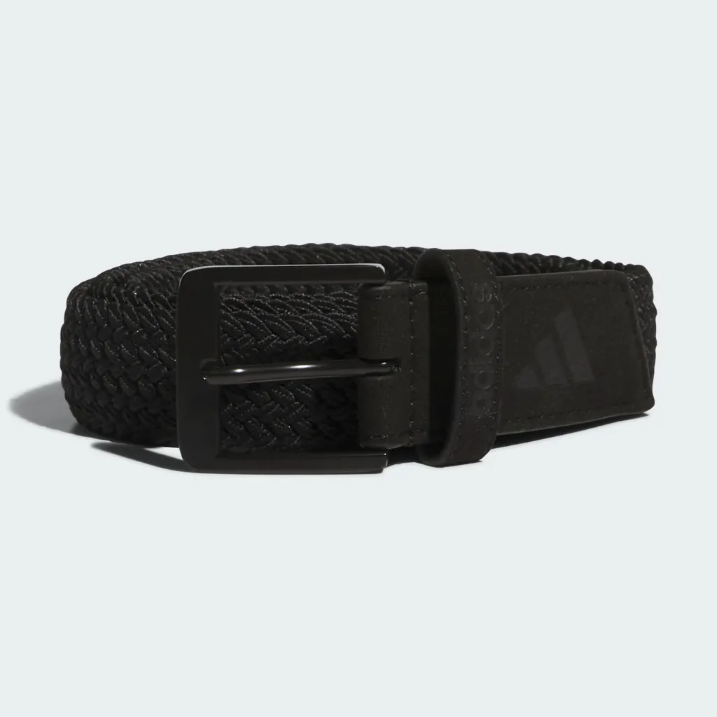 [JZ2908LXL] Adidas Mens Golf Belt | Performance Braided Stretch | Black (L/XL)