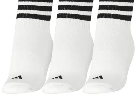 Adidas Golf Socks | Half-Crew 3-Stripes | White-Black