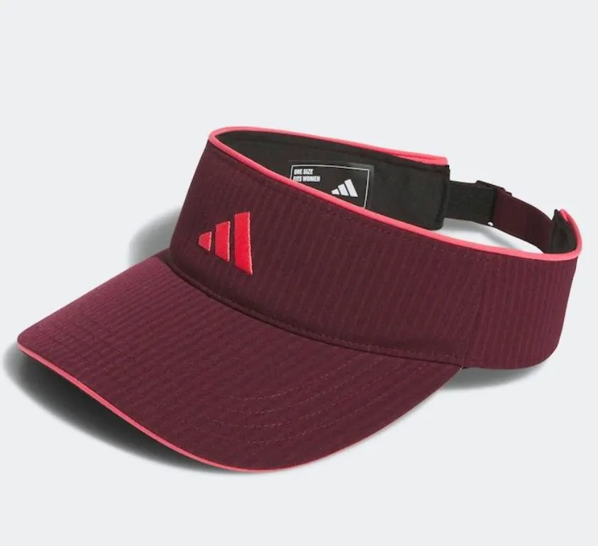[KQ7718] Adidas Womens Golf Visor | Fairway | Red