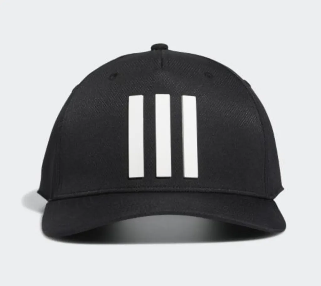 Adidas Golf Cap | Performance Tour 3 Stripe | Black