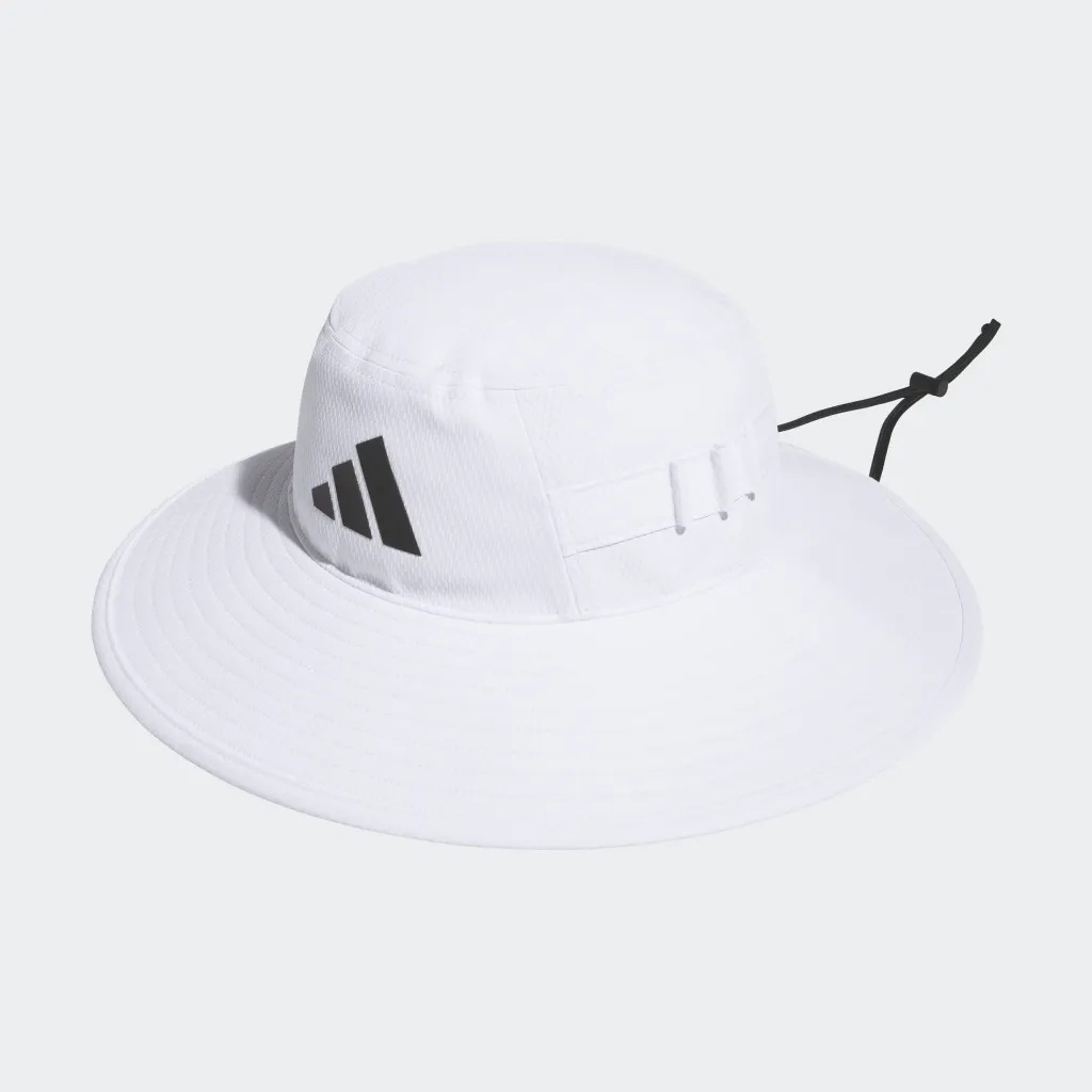 [JZ2938LXL] Adidas Mens Golf Hat | Wide Brim | White (L/XL)