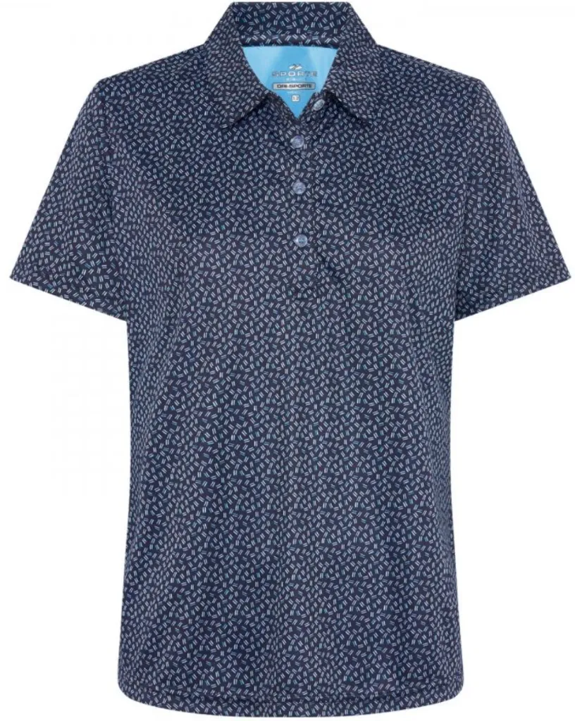 [2305685G-02] Cutter and Buck Womens Golf Shirts | Birdie Multi Print | Navy (S)