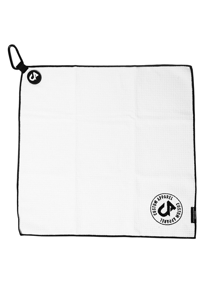 [CAGT001] Custom Apparel Golf Towel | Waffle (Magnetic White)
