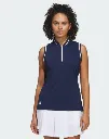 Adidas Womens Golf Shirt | Ultimate365 | Climacool Sleeveless Polo | Dual Indigo