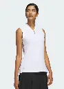Adidas Womens Shirt | Ultimate365 Printed Sleeveless Polo | White