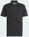 Adidas Mens Golf Shirt | Ultimate 365 Feather Print Polo | Black