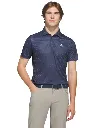 Adidas Mens Golf Shirt | Performance Textured Print | Blue