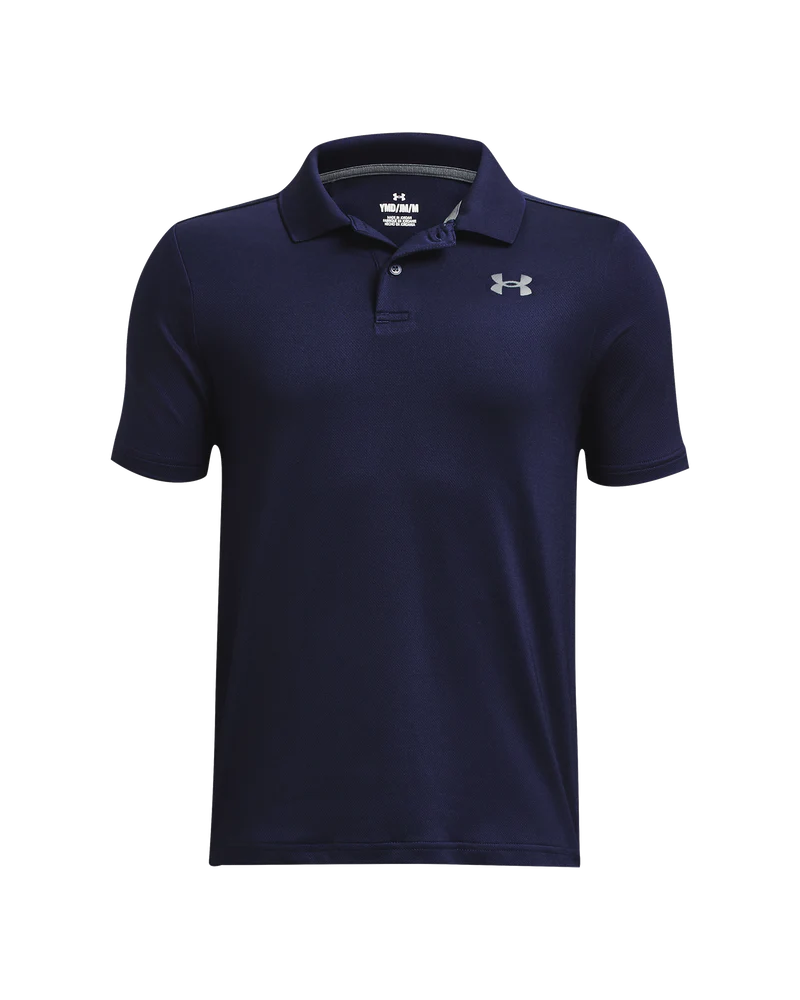 [1377346-410-YSM] Under Armour Junior Golf Shirt | Performance Polo | Midnight Navy (S)