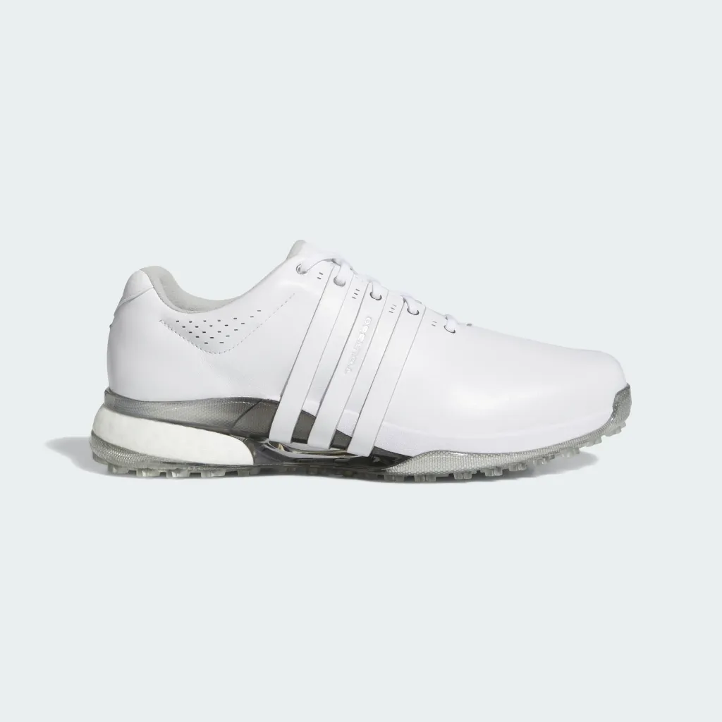 [IH5989UK8] Adidas Mens Golf Shoes | Tour 360 25 SL Wide | Spikeless | White-Silver (UK8)