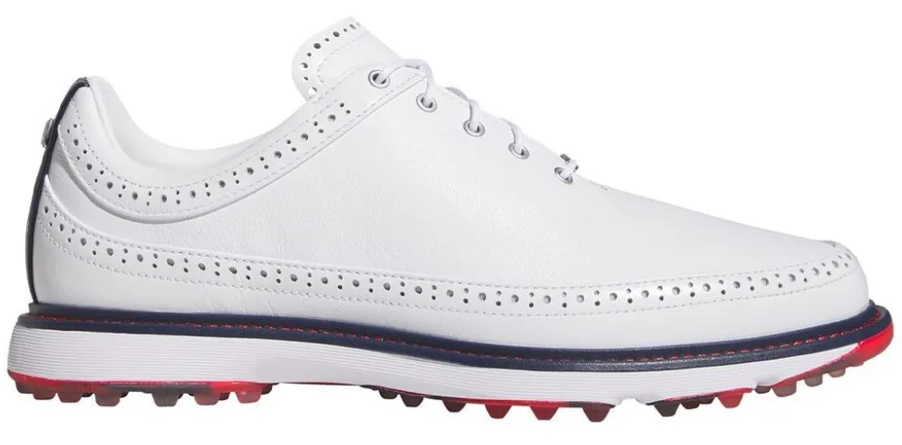 [JQ3456UK9.5] Adidas Mens Golf Shoes | MC80 White/Navy/Red (UK9.5)