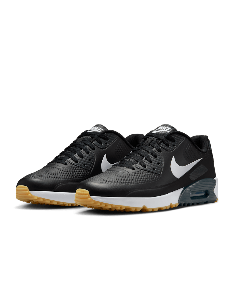 [HV9305-001-8] Nike Mens Golf Shoes | Air Max 90 G | Black-White (UK8)