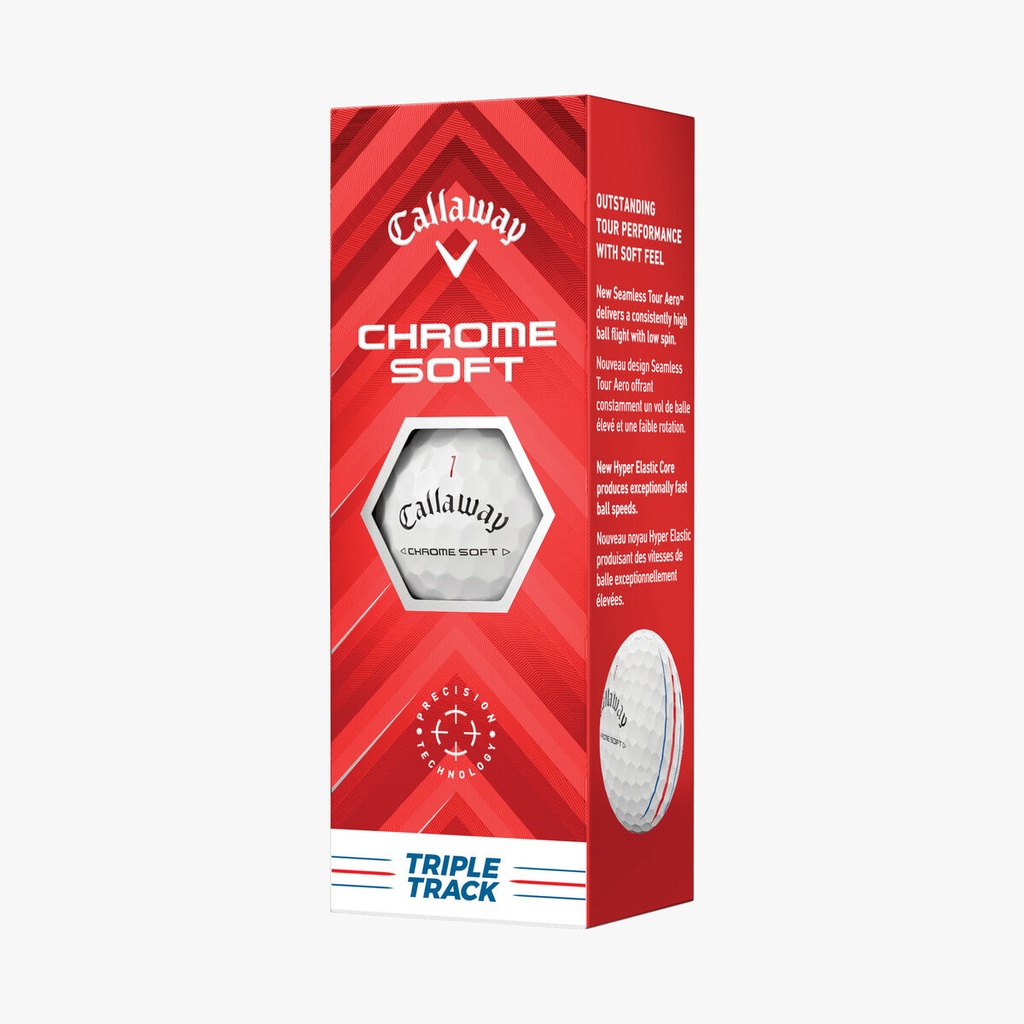 [3001043g] Callaway Golf Balls | Chrome Soft Triple Track (White)