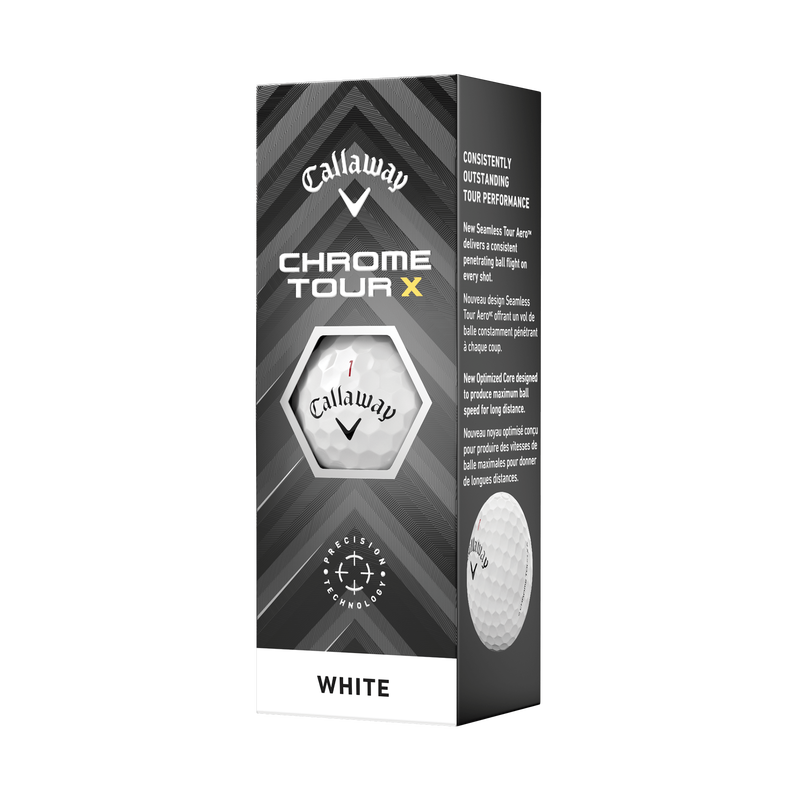 [3000991W] Callaway Golf Balls | Chrome Tour X 2024 (White/Sleeve)